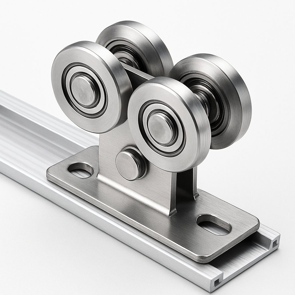 Sliding Door Roller Replacement - new hardware and clean track